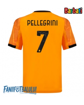 AS Roma Lorenzo Pellegrini #7 Tricou Fotbal Replică 2025-26 Barbati Deplasare